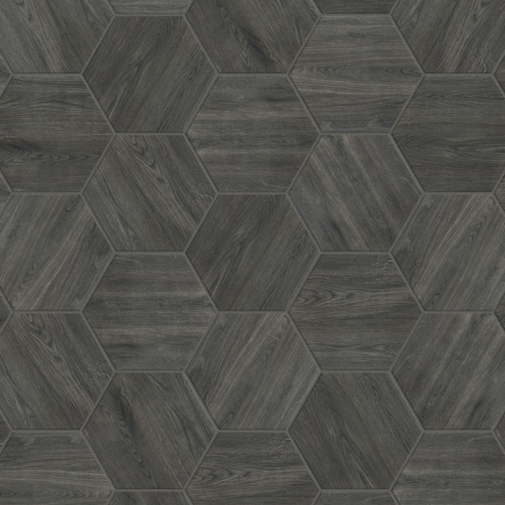 Sample – Natura Hex Nero Porcelain Floor and Wall Tile