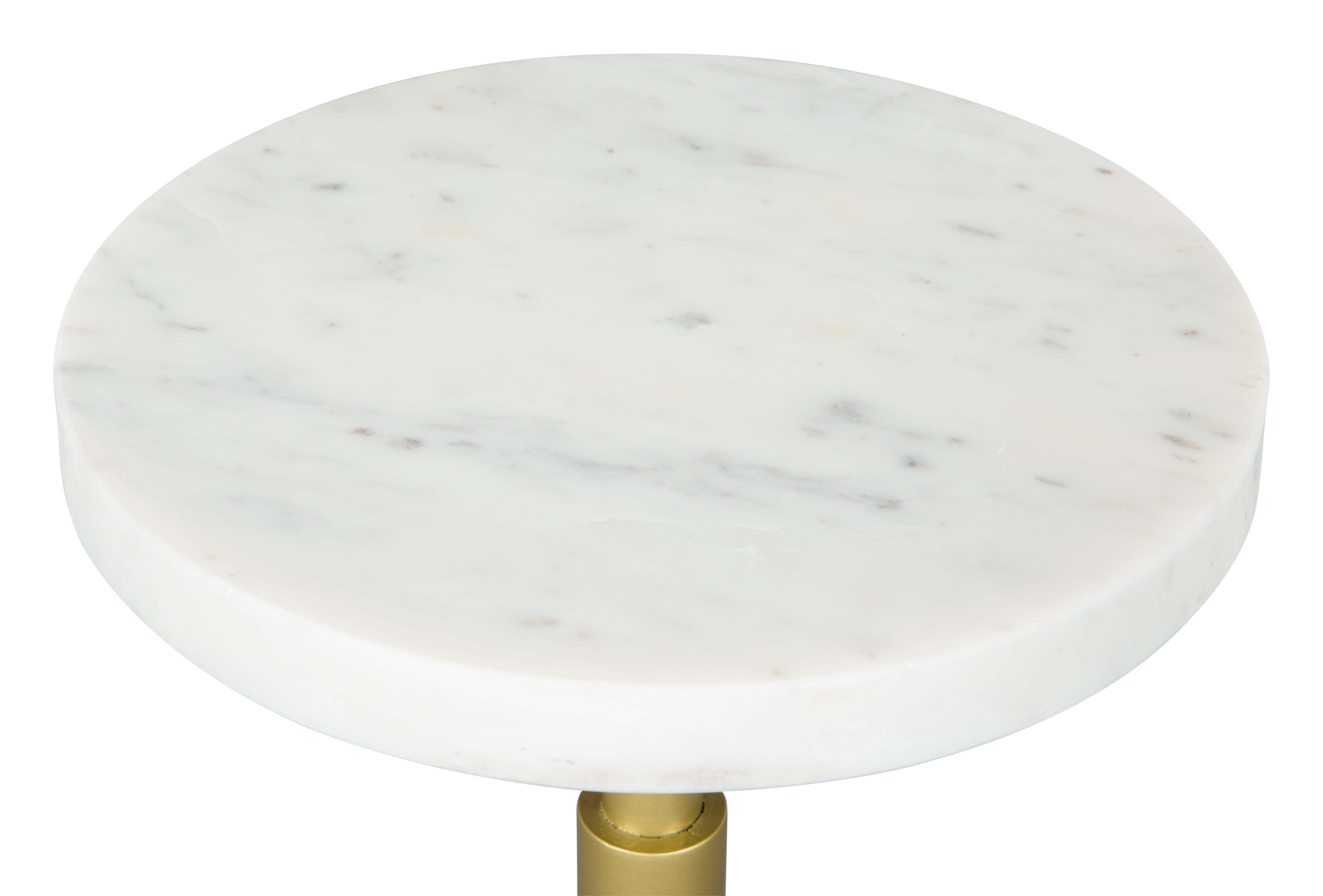 Maurice Side Table White & Gold product image