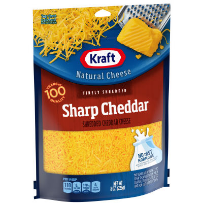 Kraft Sharp Cheddar Finely Shredded Cheese, 8 oz Bag