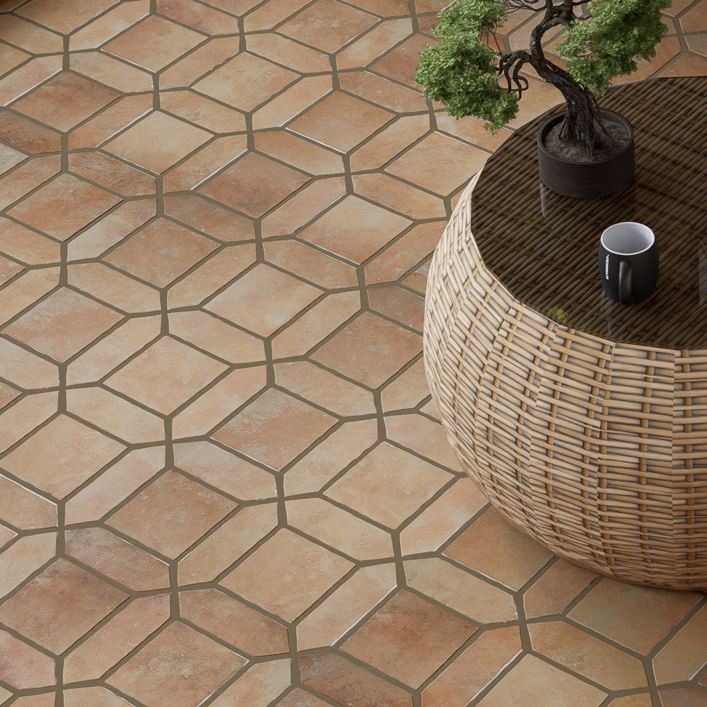 Picket Arenta Arena with Square 14-5/8 in. x 22-1/2 in. Porcelain Floor and Wall Tile