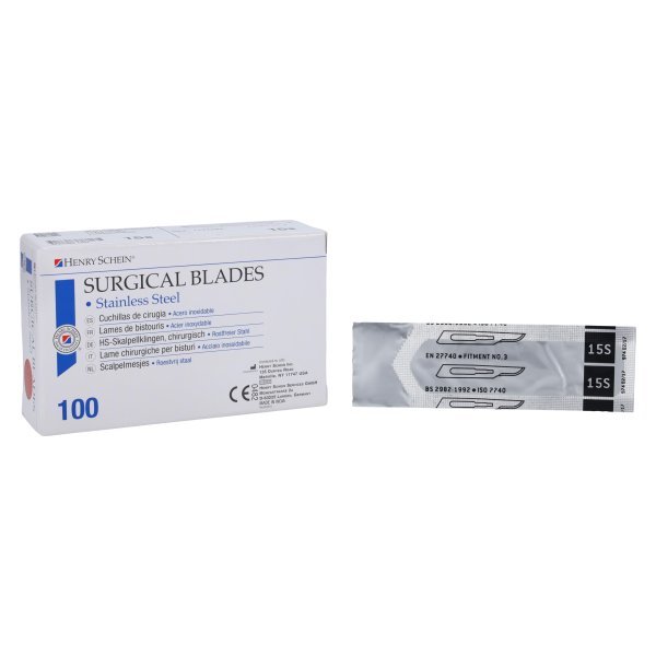 Henry Schein #15S Blades Stainless Steel Sterile
