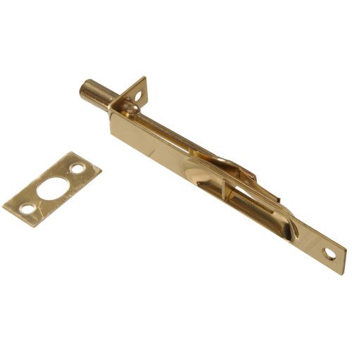 Solid Brass/Bright Brass Flush Bolt 6in