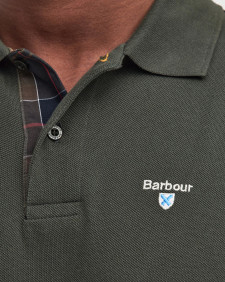 Tartan Pique Polo Shirt Seaweed