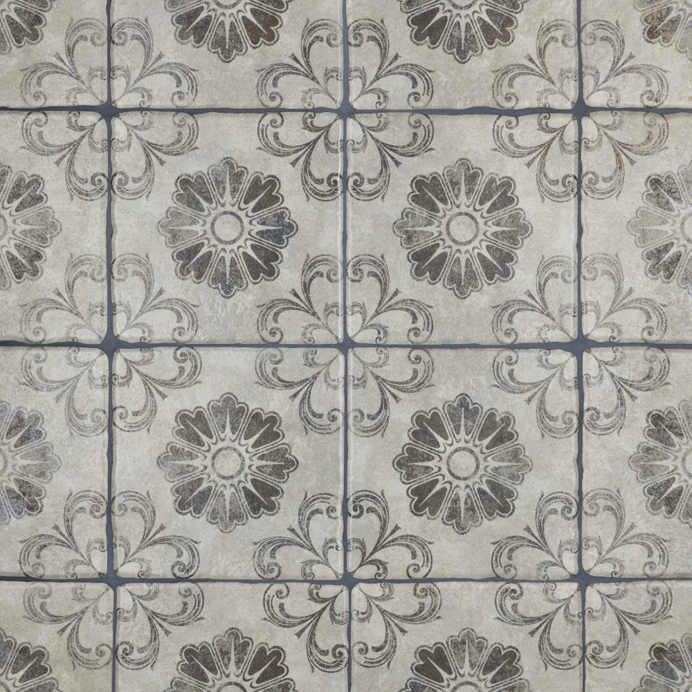 Costa Cendra Decor Fleur 7-3/4 in. x 7-3/4 in. Ceramic Floor and Wall Tile