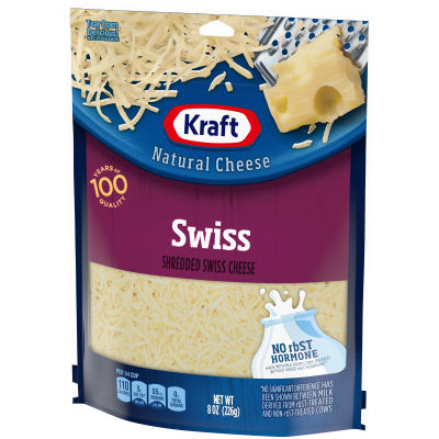Kraft Swiss Cheese Shredded Natural Cheese 8oz Bag