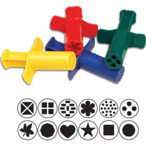 Dough Extruders, 12 Assorted Patterns, Approx. 3", 12 Pieces