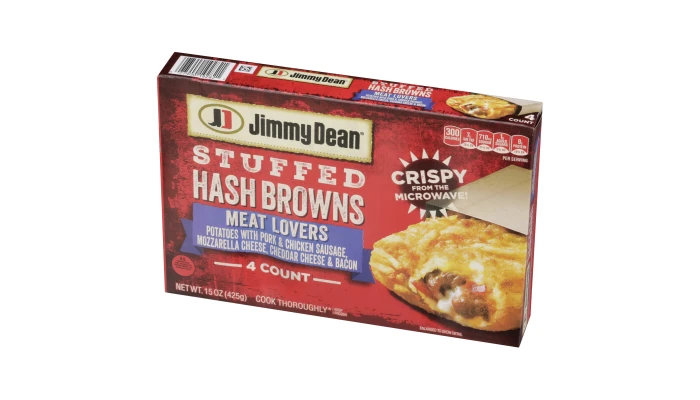 Jimmy Dean Stuffed Hash Browns Meat Lovers Frozen Breakfast, 4 Count _image_3