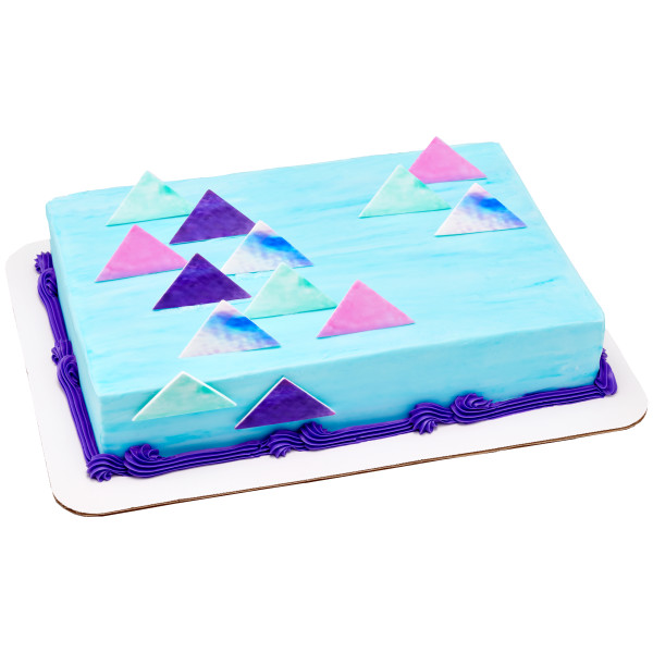 Watercolor Triangles Sweet Décor® Printed Edible Decorations