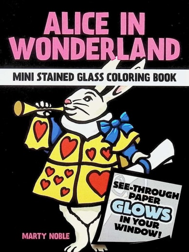 Alice in Wonderland Stained Glass Coloring Book