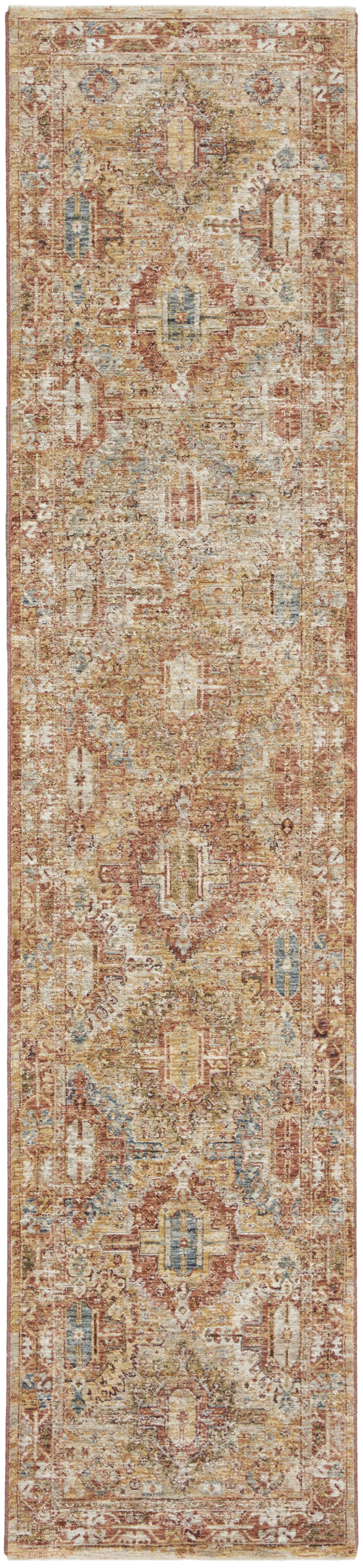 Nourison Sahar 2'3" x 10'2" Rust Vintage Indoor Rug