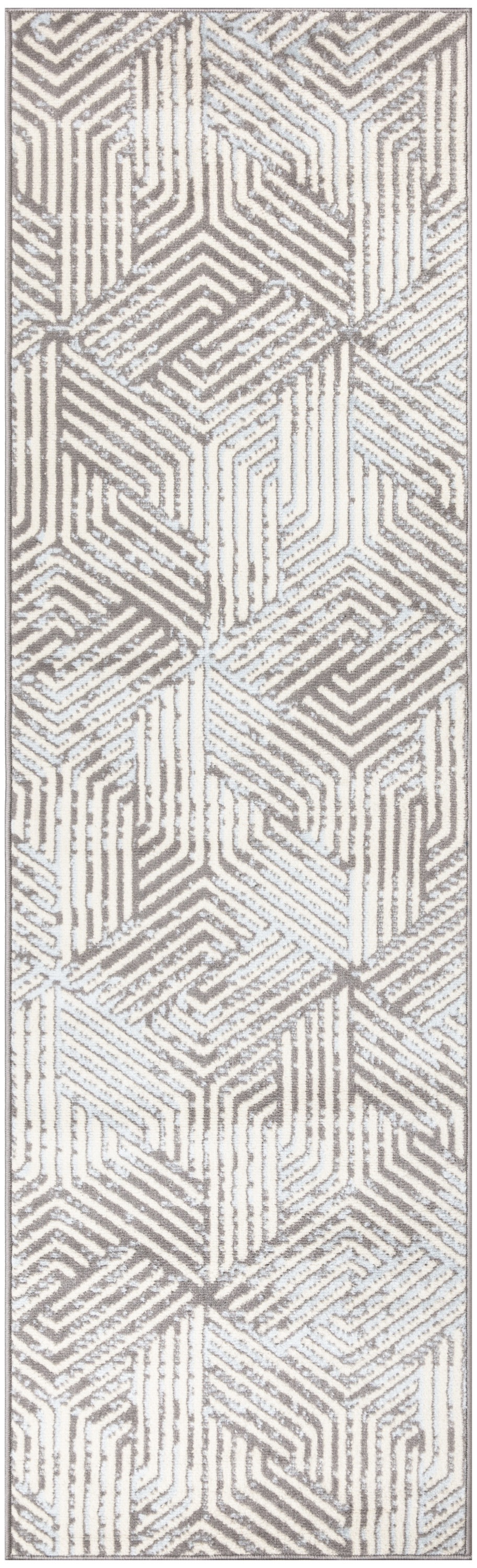 Nourison Grafix 2'3" x 7'6" Grey Modern Indoor Rug
