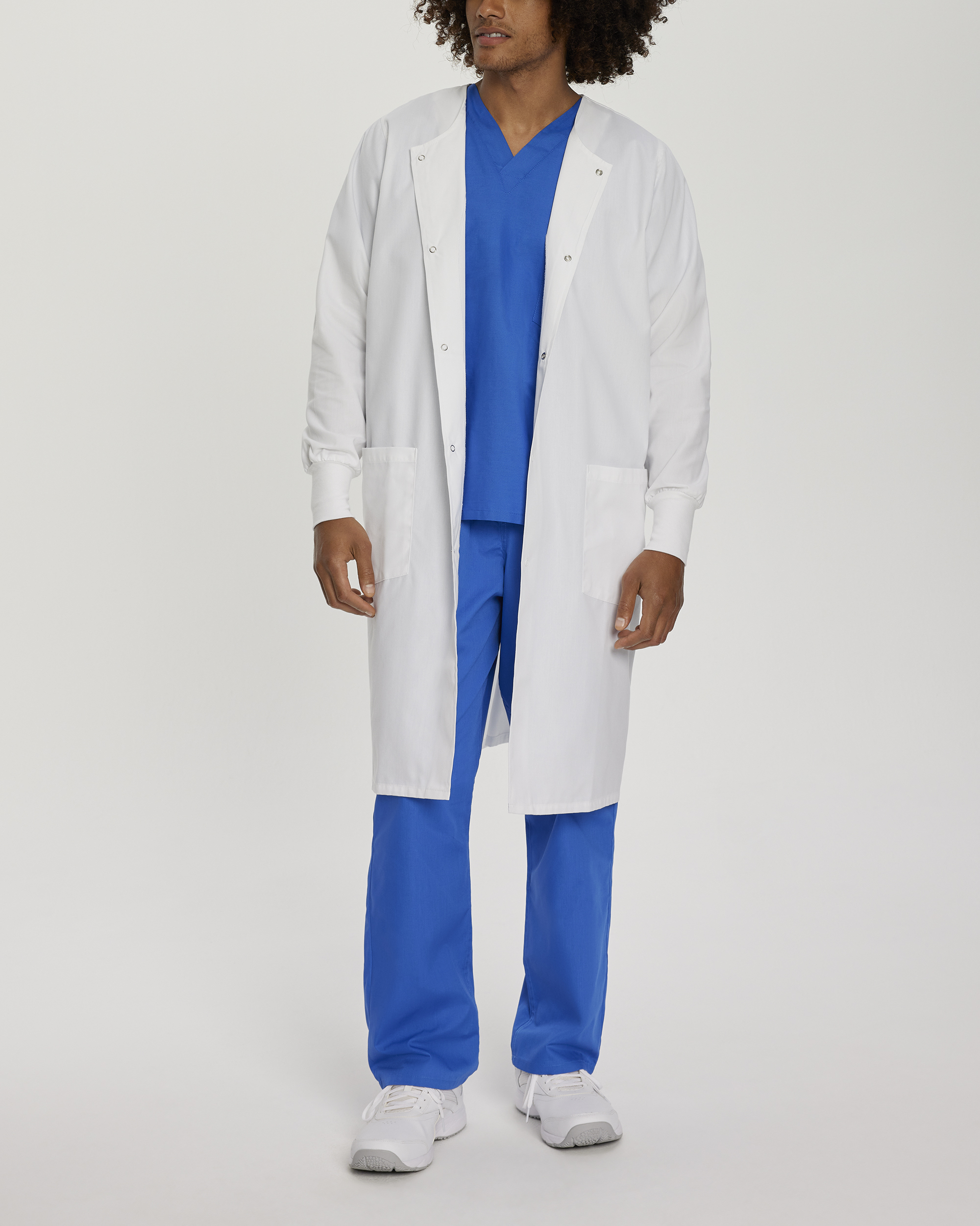 Landau Unisex 2-Pocket Full-Length White Coat-White Coats