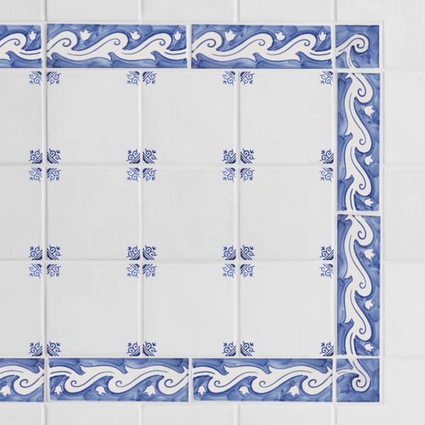 17th century: maiolica de delft | piccola border angle | onda 