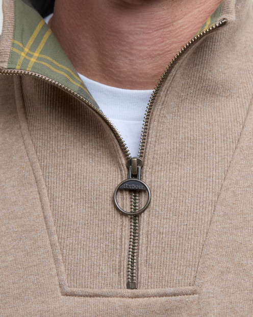 Nelson Half-Zip Sweatshirt Stone Marl