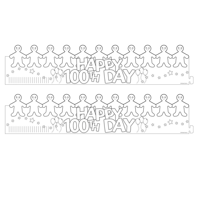 Happy 100th Day Paper Crowns, 24 Per Pack, 2 Packs