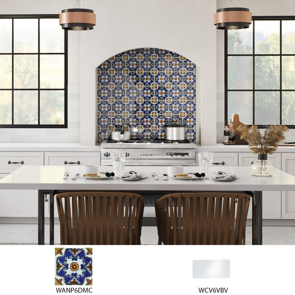 Provincial Deco Maceira 6 in. x 6 in. Porcelain Wall Tile