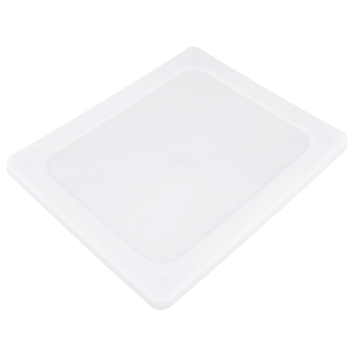 Half-size Super Pan V® flexible steam table hotel pan lid in white