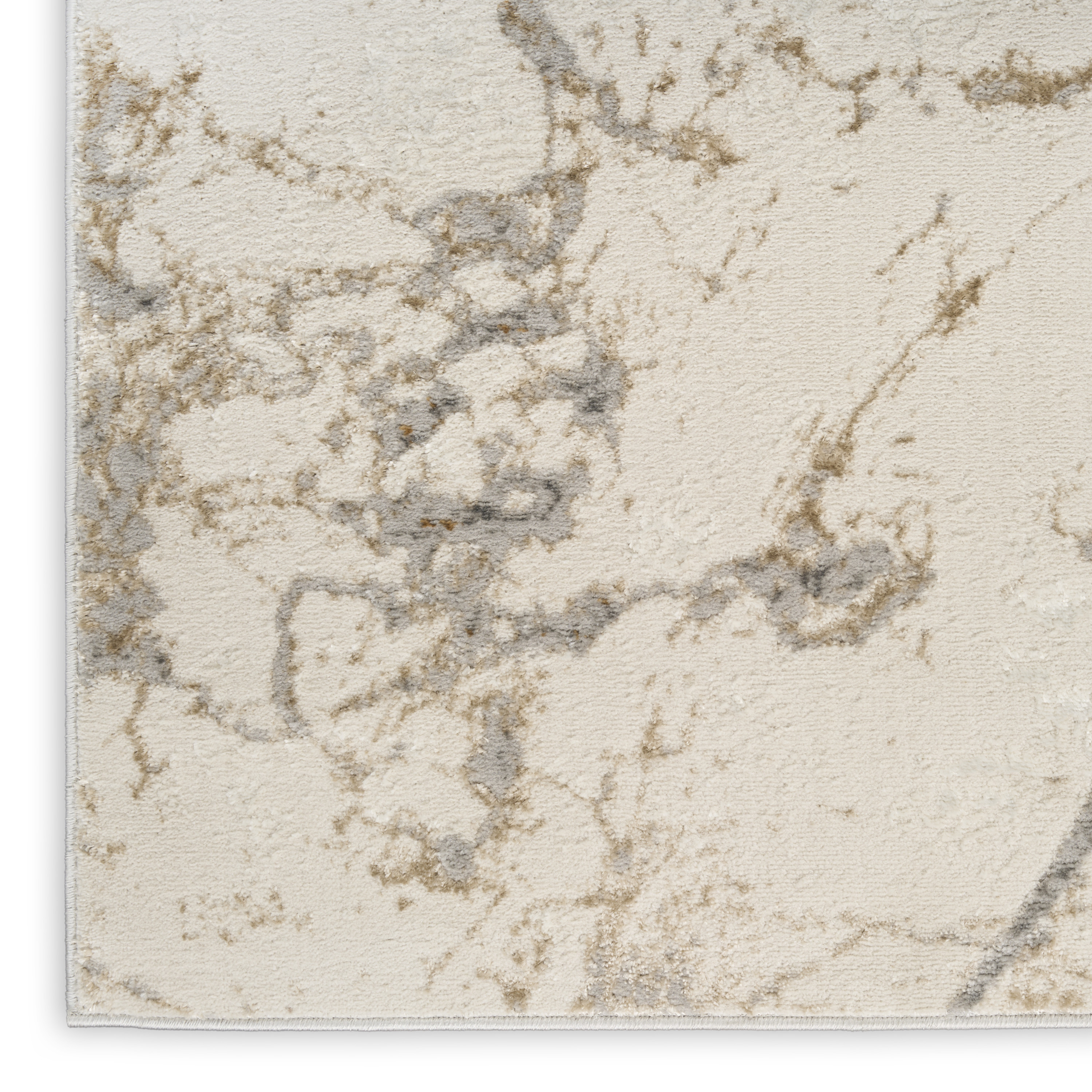 Calvin Klein CK073 Compass 3'11" x 5'11" Ivory Multicolor Modern Indoor Rug