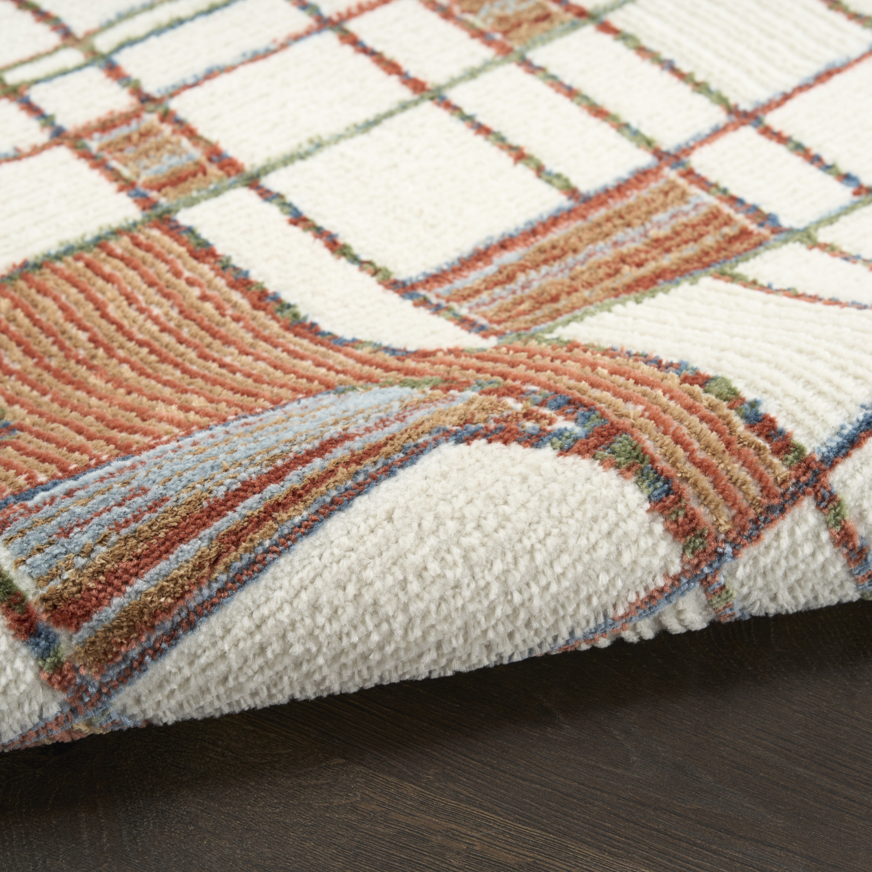 Nourison Nordic 8' x 10' Ivory Rust Mid-Century Modern Indoor Rug