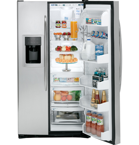 GE Profile™ ENERGY STAR® 23.1 Cu. Ft. Stainless Side-By-Side Refrigerator with Dispenser
