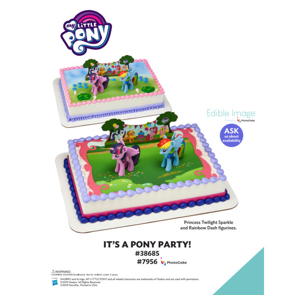 My Little Pony™ It's a Pony Party! The Magic of Cakes® PhotoCake® Enhanced Background and Icing Page