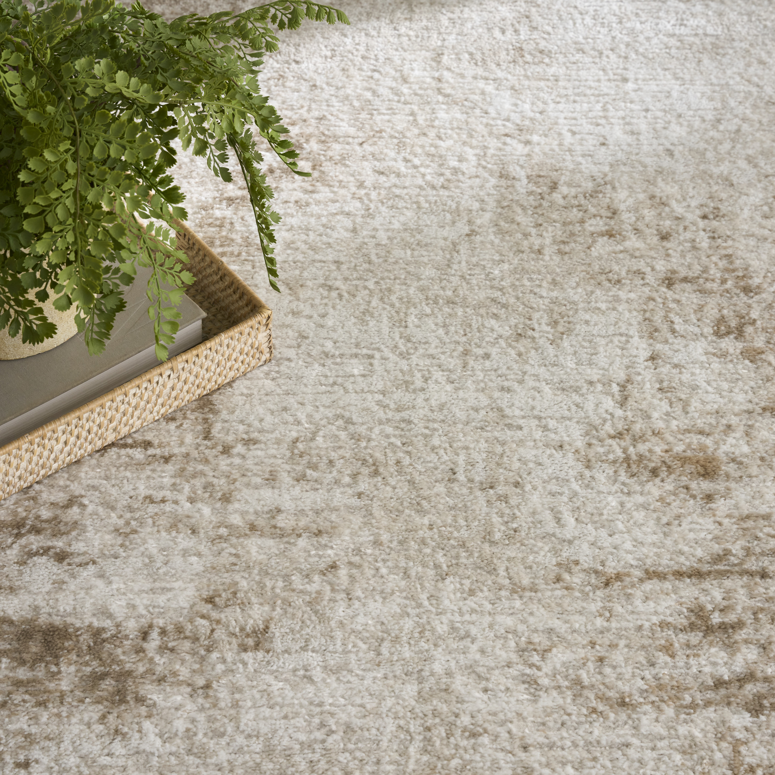 Nourison Dekor 4' x 6' Ivory Taupe Modern Indoor Rug