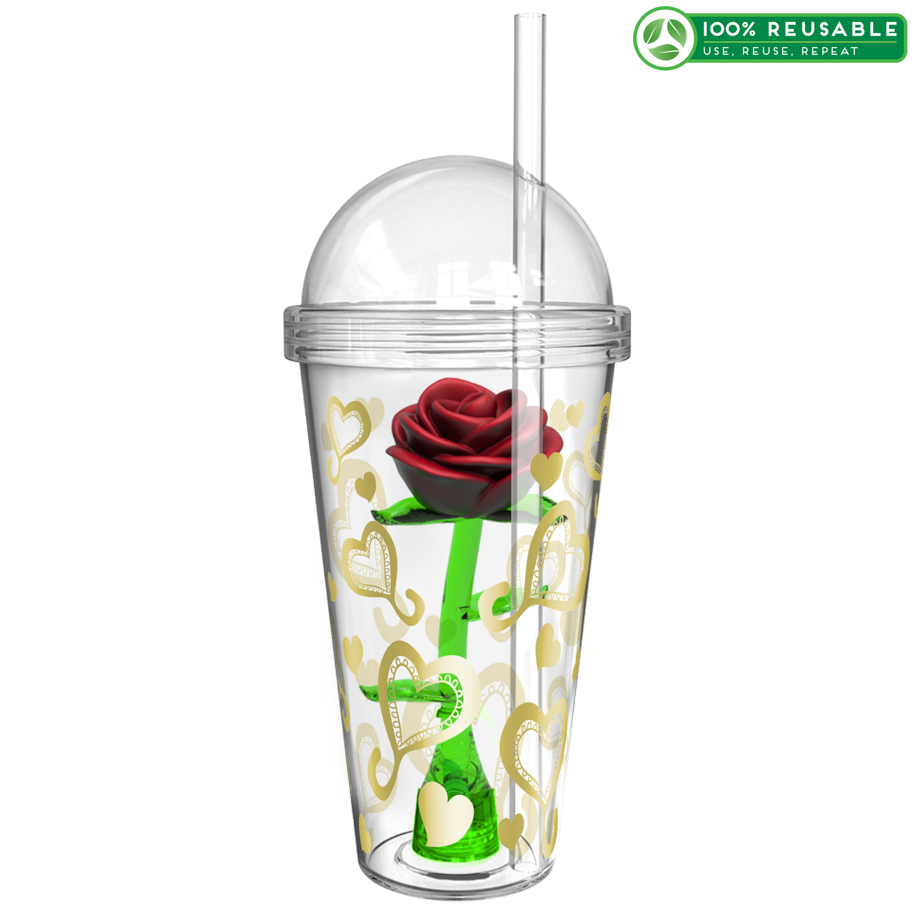 Zak Hydration 22 ounce Tumbler with Straw, Valentine Hearts slideshow image 1 Zak Hydration 22 ounce Tumbler with Straw, Valentine Hearts slideshow image 1
