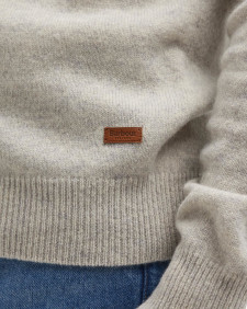 Essential Elbow Patch Jumper Pearl
