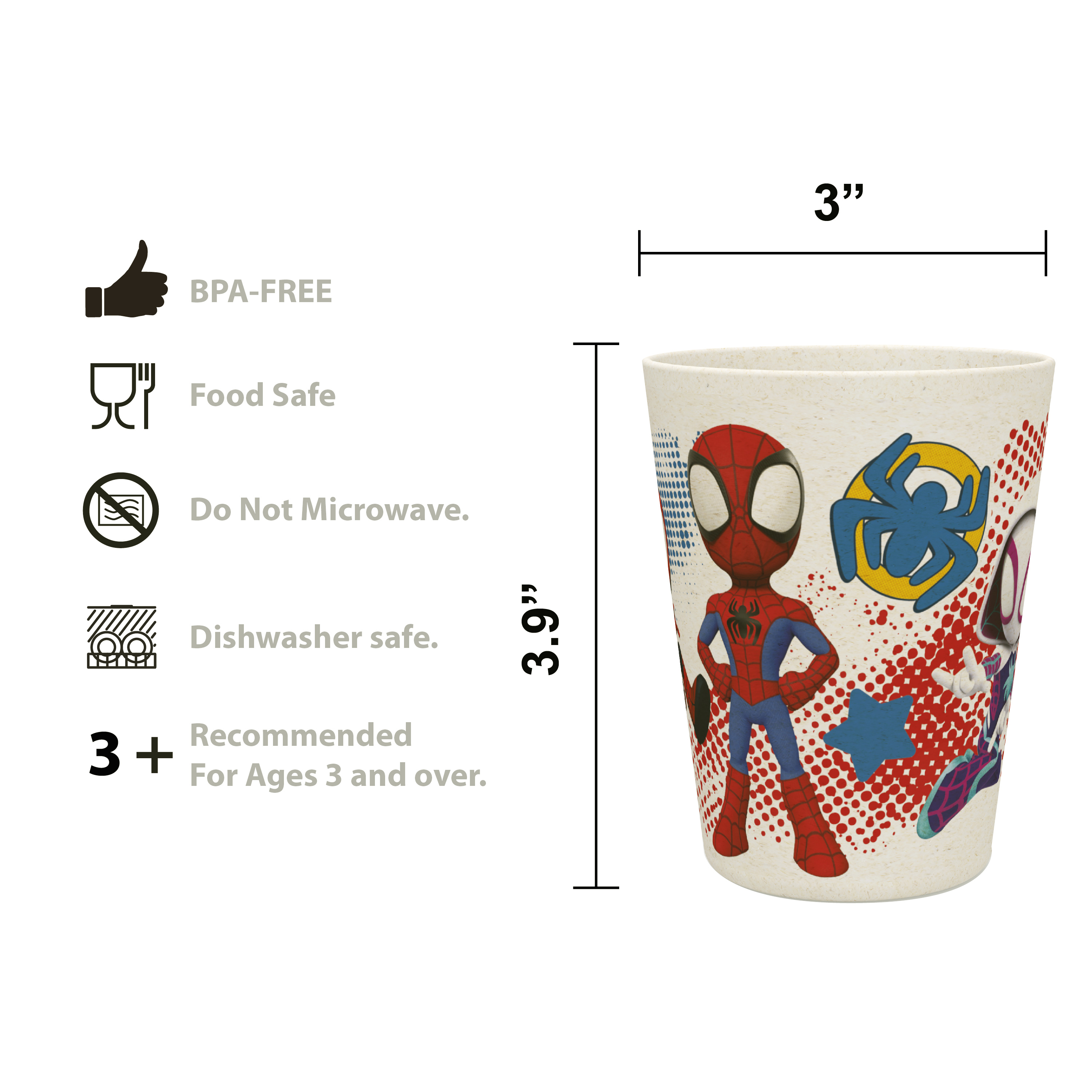 Spider-Man and His Amazing Friends Kids 3-piece Dinnerware Set, Spider-Friends, 3-piece set slideshow image 7