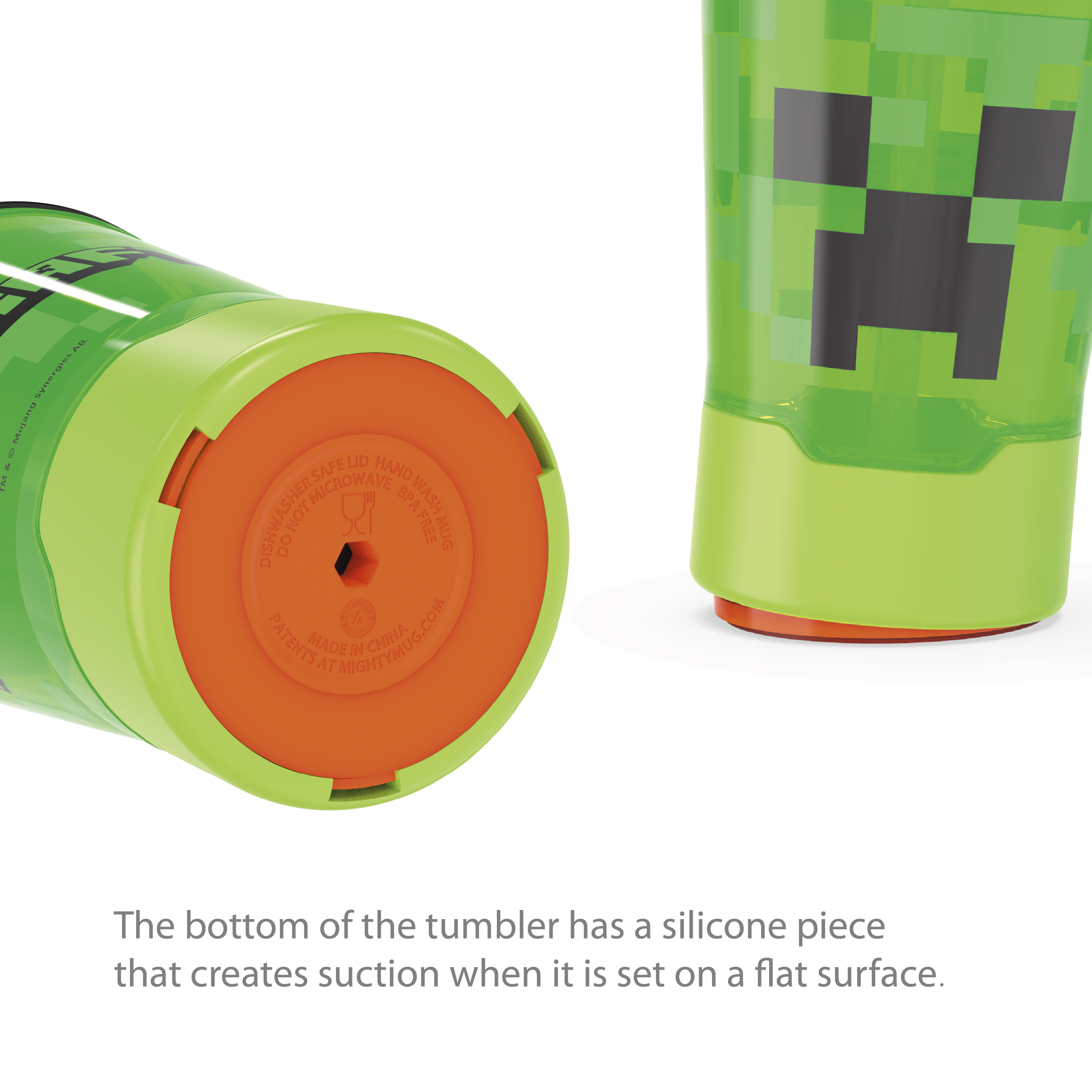 Minecraft 16 ounce Mighty Mug Tumbler with Straw, Creeper slideshow image 8 Minecraft 16 ounce Mighty Mug Tumbler with Straw, Creeper slideshow image 8