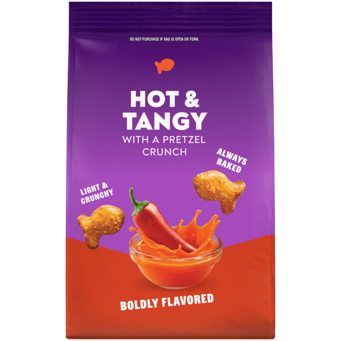 Goldfish® Hot Buffalo Seasoned Pretzels, 8 oz, bag - Back Image