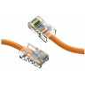 Copper Patch Cables Cat 6 Plug-In Mount Crimp 568B 10 ft Orange Non Shielded RJ-45 to RJ-45