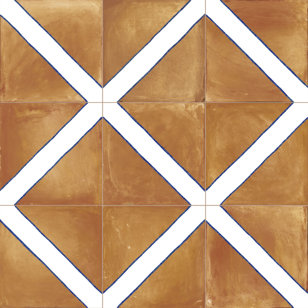 Sentier des Ocres Treillis 7.88x7.88 Square Porcelain Floor and Wall Digital Pattern