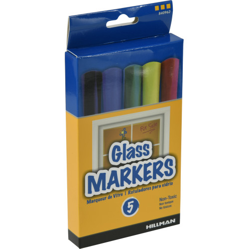 5 Pack Glass Markers Pens & Markers Accessories Letters, Numbers