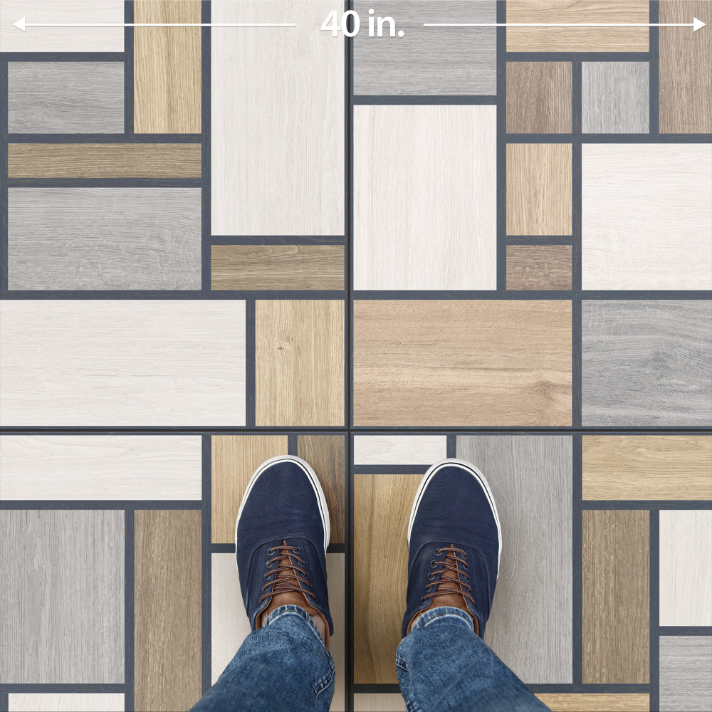 Llama Mondrian 25-5/8 in. x 25-5/8 in. Porcelain Floor and Wall Tile