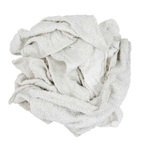 Hospeco, 15"x17", Cotton, White Cloth