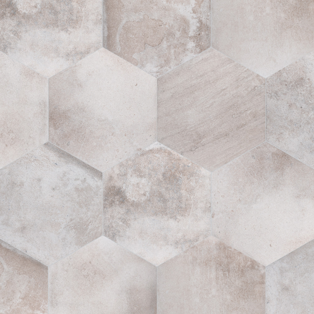 Americana Boston Hex Downtown 14.13x16.25 Hexagon Porcelain Floor and Wall Digital Pattern