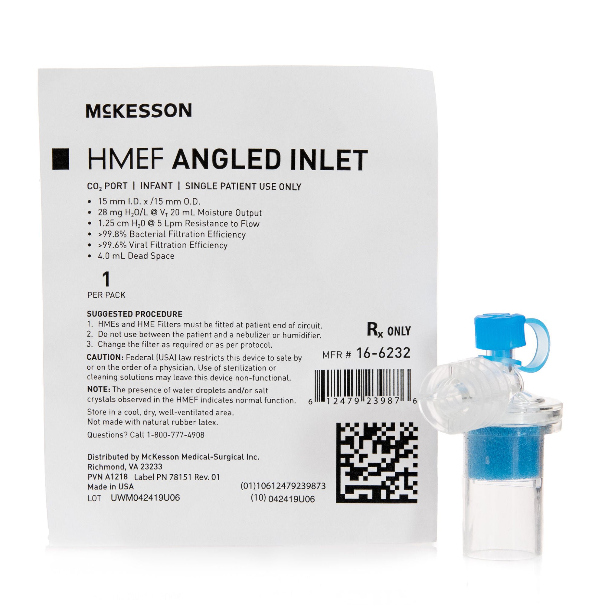 McKesson Brand HMEF, ANGLED INLET INF (25PK/CS)