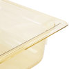 Half-size 4-inch-deep Super Pan® high-temperature plastic pan in amber