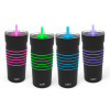 HydraTrak 20 ounce Vacuum Insulated Stainless Steel Tumbler, Black with Green Rings slideshow image 5 HydraTrak 20 ounce Vacuum Insulated Stainless Steel Tumbler, Black with Green Rings slideshow image 5