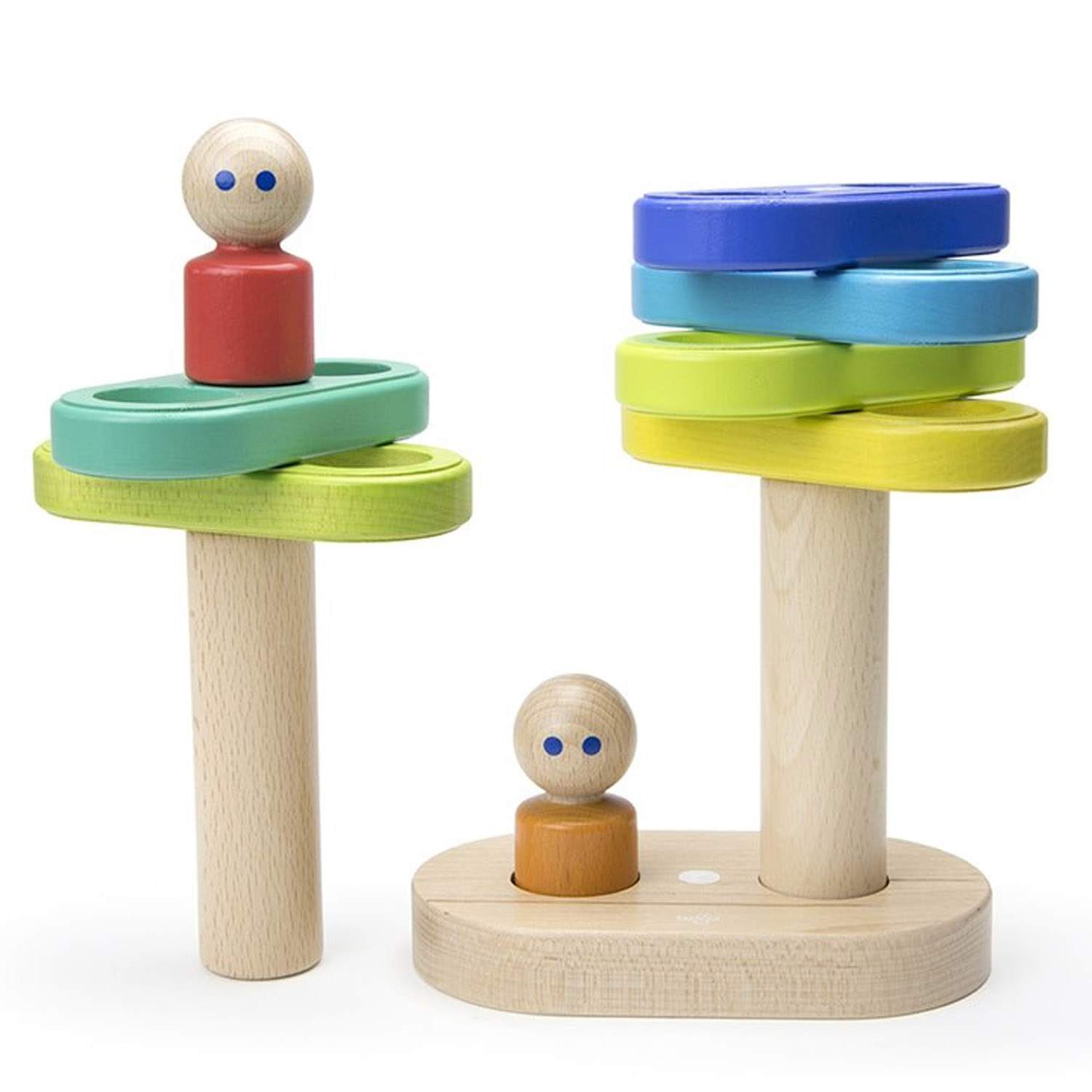 Tegu Magnetic Floating Wooden Stacker, Rainbow image number null