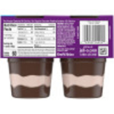Jell-O Chocolate Vanilla Swirls Sugar Free Pudding Snacks, 4 ct Cups