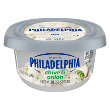 Philadelphia Chive & Onion Cream Cheese Spread, 7.5 oz Tub
