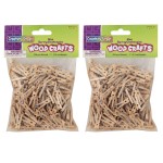 Creativity Street&reg; Mini Spring Clothespins, Natural, 1", 250 Per Pack, 2 Packs CK-367201-2