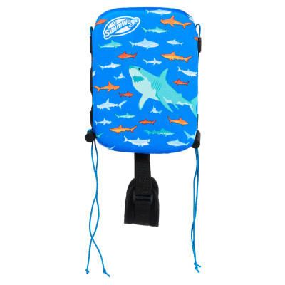 SwimWays Power Swimr Outdoor Pool Swim Vest for Kids, Adjustable Kid Pool Float for Swim Training, Medium, Shark