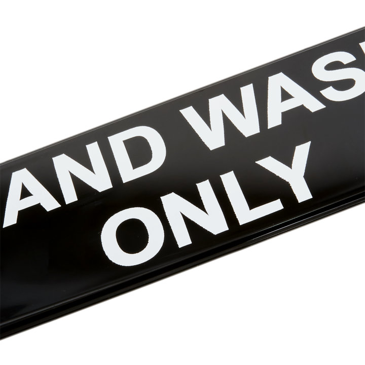 "HAND WASH ONLY" contemporary English symbol sign