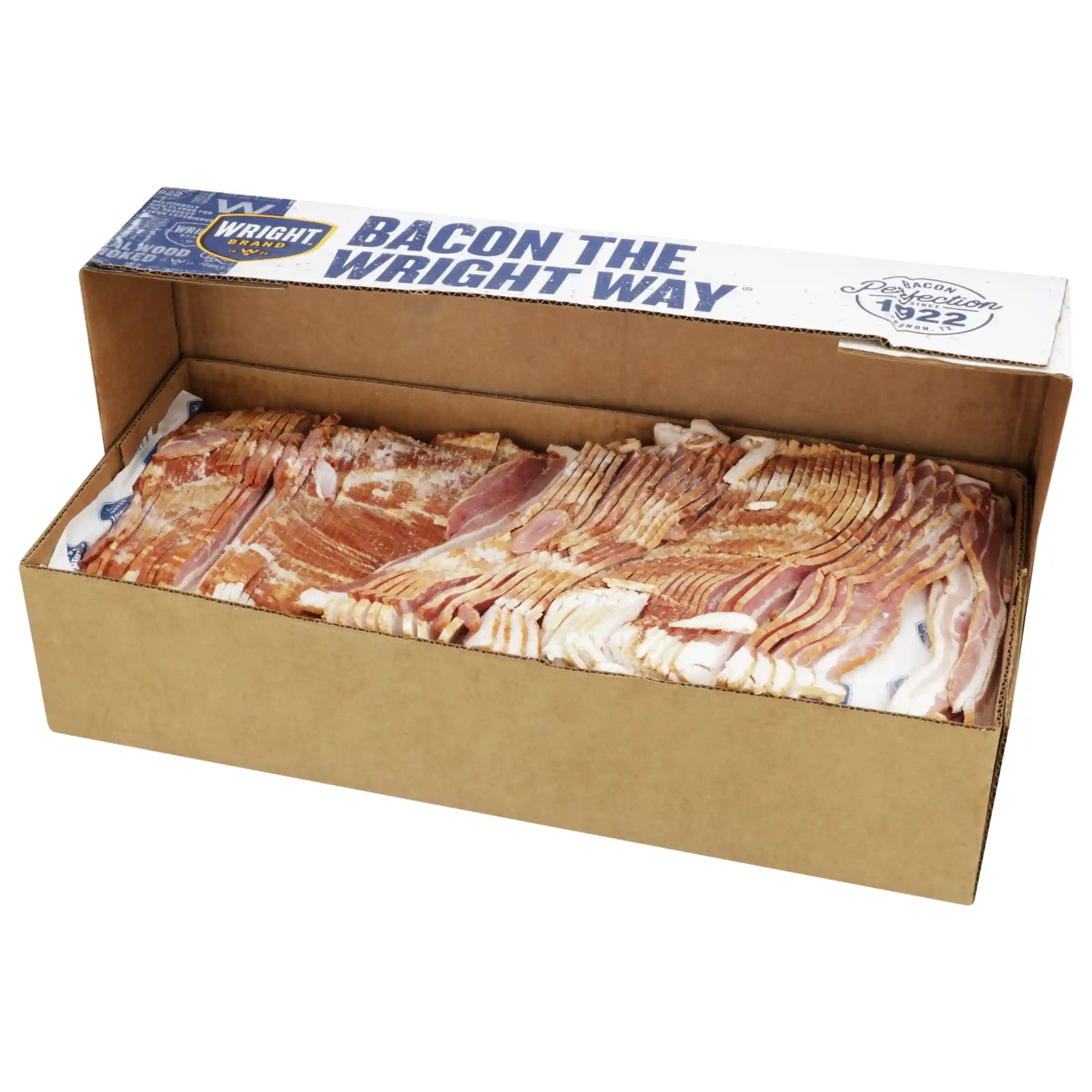 Wright® Brand Naturally Hickory Smoked Thick Sliced Bulk Bacon, 5 Slices/Inch_image_4