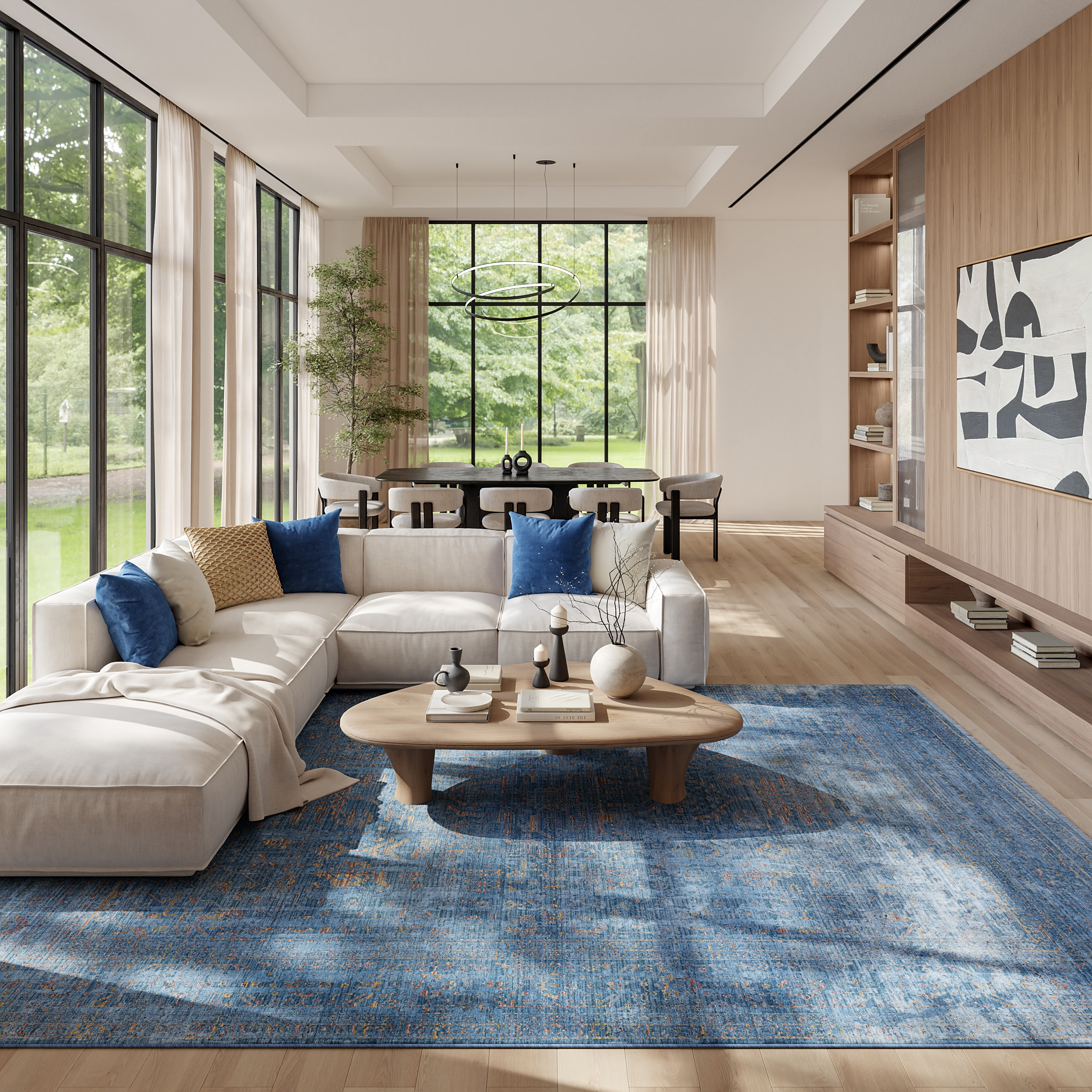 Nourison Luxurious 8' x 10' Blue Vintage Indoor Rug