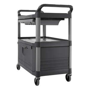 Rubbermaid Commercial, XTRA™ INSTRUMENT CART WITH LOCKABLE DOORS AND SLIDING DRAWER, 300 LB. CAPACITY, GRAY