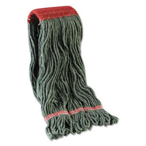 Boardwalk, Premium Standard Rayon Looped-End Wet Mop Head with 1" Headband, Large, Blue